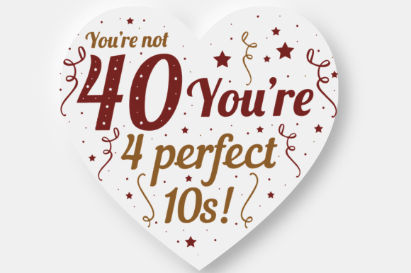 Cheeky 40th Hanging Sign Card Gift – Playful Illustrations for Milestone Celebrations