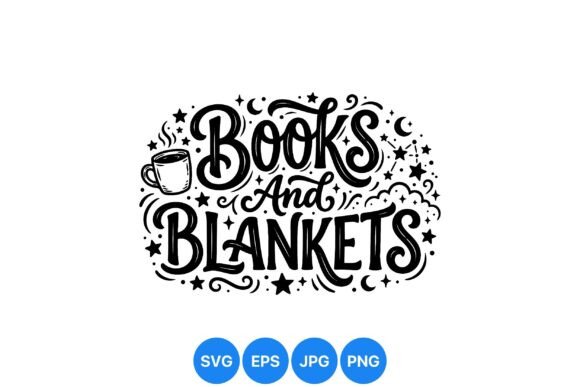 Cozy Books and Blankets Design: A Hand-Drawn Illustration for Warmth-Driven Graphics