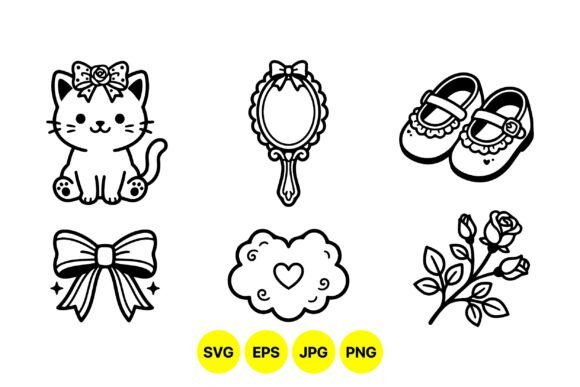 Cute Baby Girl Clipart Icons: Playful Graphics for Lifestyle Blogs and Editorial Design