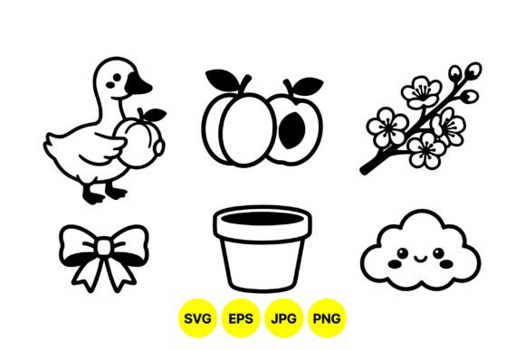 Cute Farm Spring Clipart Set