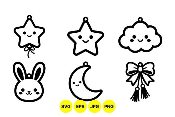 Cute Kawaii Charm SVG Kit – Sweet Graphics for Crafting & Handmade Businesses