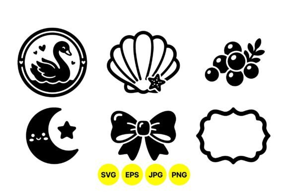 Cute Silhouette Clipart Collection: Minimalist Graphics for Versatile Illustrations