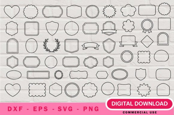 Elegant Branding with Outline Frame SVG Bundle Graphics