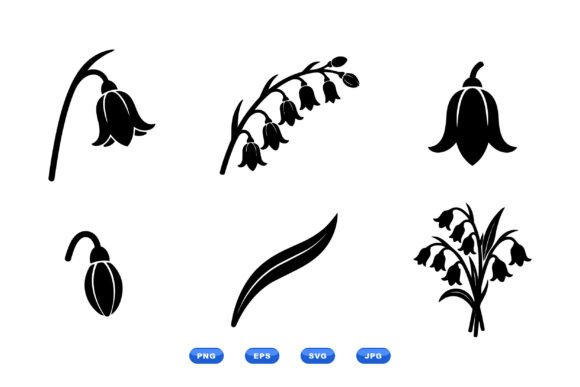 Lily of the Valley Clipart: A Botanical Illustration for Elegant Branding Graphics