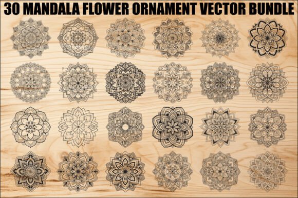 Mandala Flower SVG Bundle: Elegant Graphics for Bloggers & Digital Publishers