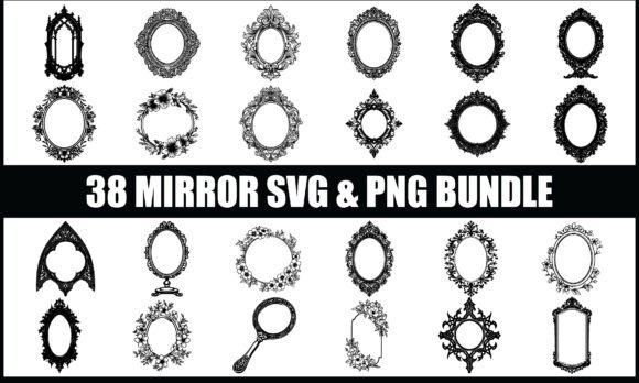 Mirror SVG PNG Clipart for Brand Graphics & Illustrations