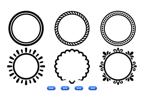 Ornamental Circle Frame SVG Pack: Stylish Graphics for Branding and Illustrations