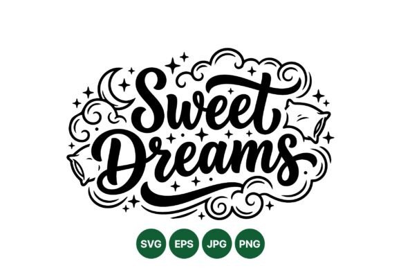 Sweet Dreams Script Design: Elegant Graphics for Crafters & Handmade Sellers