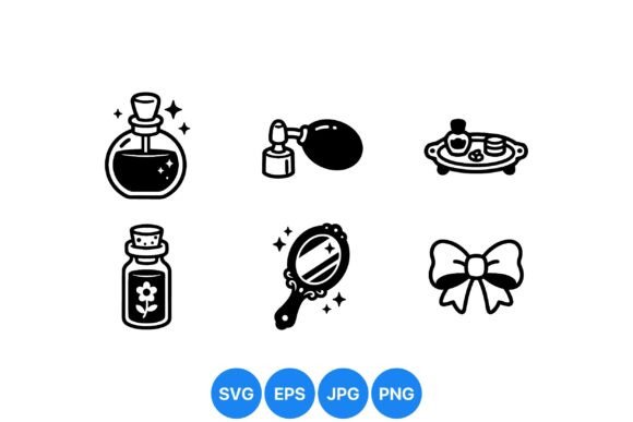 Vintage Perfume Bottle Clipart Set – Elegant Graphics for Beauty Illustrations